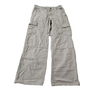 prAna Cargo Pants Mens 30 x 29 Beige Regular Fit Canvas Baggy Relaxed Outdoors